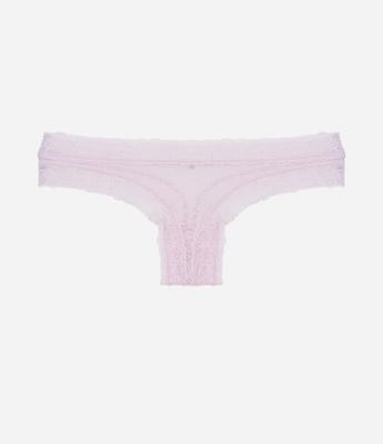 Calcinha Biquíni Fio em Renda Floral