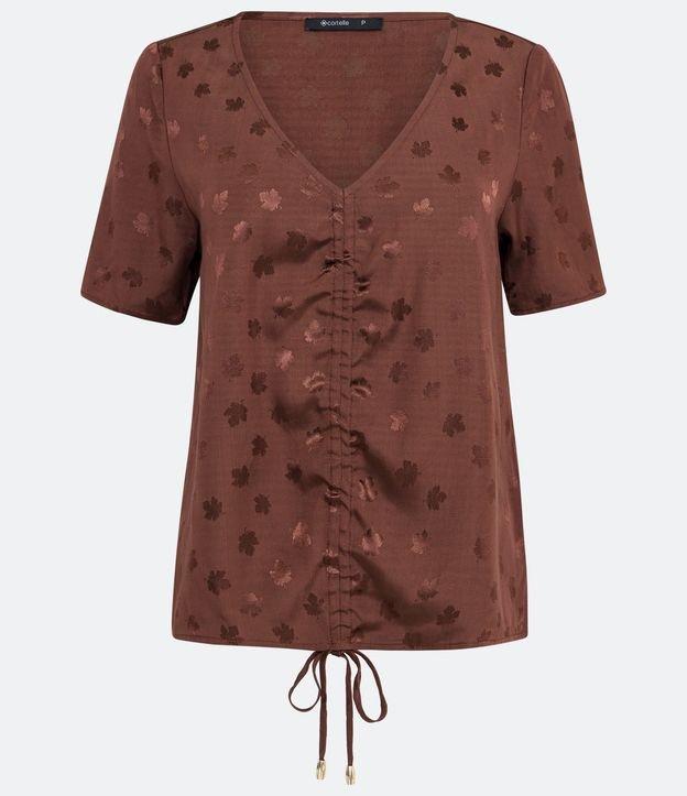 Blusa em Jacquard com Detalhe Franzido - 2