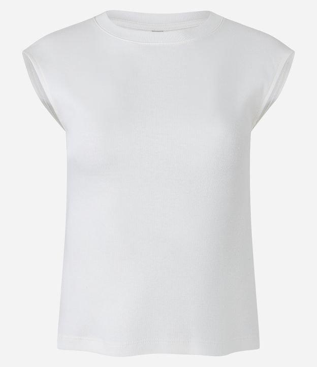 Blusa sem Manga em Ribana com Ombro Deslocado - 2