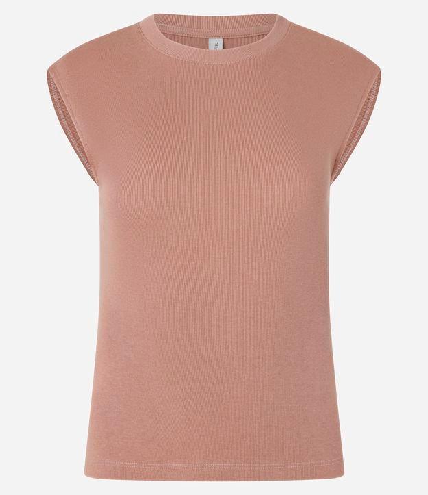 Blusa sem Manga em Ribana com Ombro Deslocado - 1