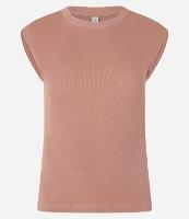 Blusa sem Manga em Ribana com Ombro Deslocado - 1