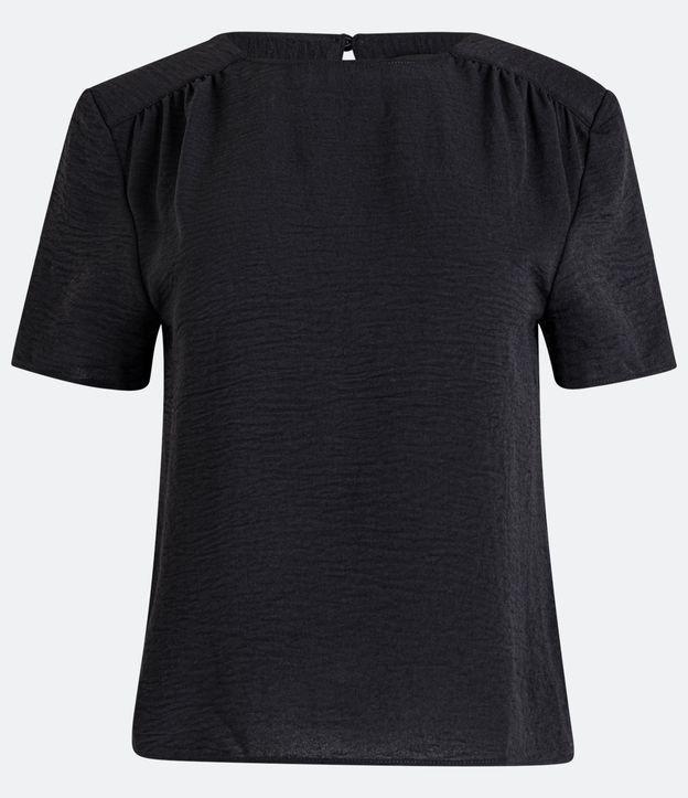 Blusa Básica com Detalhe de Pregas nos Ombros - 2