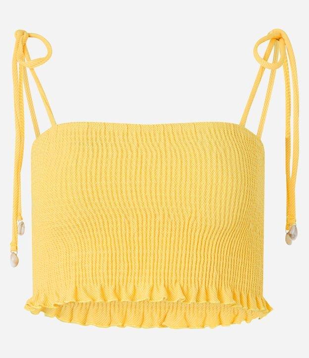 Blusa Regata Cropped em Viscose com Lastex - 2