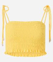 Blusa Regata Cropped em Viscose com Lastex - 2