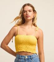 Blusa Regata Cropped em Viscose com Lastex - 3