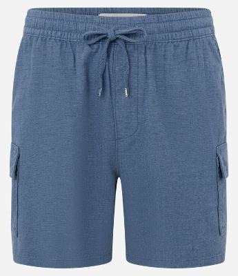 Bermuda Cargo em Algodão com Textura e Bolsos Laterais