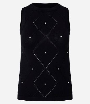 Blusa em Viscose com Texturas e Aplicação de Strass