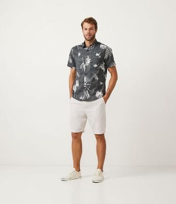 Bermuda Slim Texturizada em Linho com Algodão