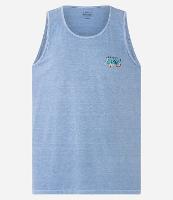 Regata Regular Estonada em Meia Malha com Lettering Gradiente - 2