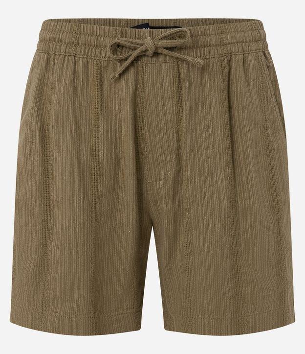 Bermuda em Algodão com Textura de Listras - 2