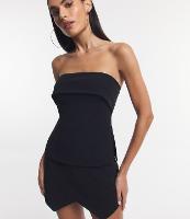 Blusa Tomara que Caia em Crepe com Decote Virado - 1