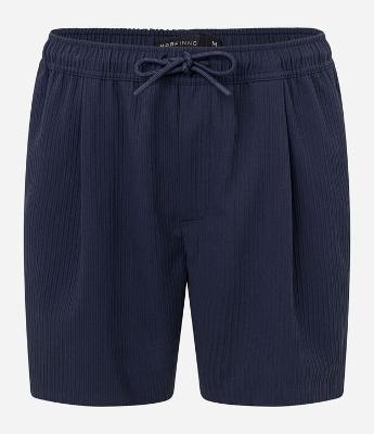 Bermuda com Cós Elástico e Textura Canelada