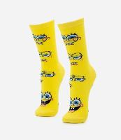 Meia Cano Longo em Algodão Estampa Expressões Bob Esponja - 1