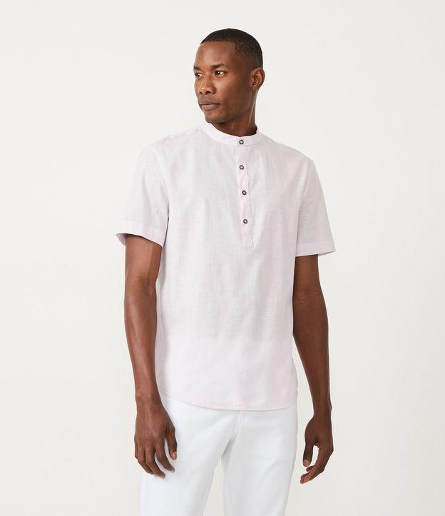 Camisa Comfort em Algodão com Abotoamento Frontal - 1