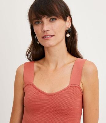 Blusa Regata Cropped em Tricô com Alças Largas