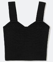Blusa Regata Cropped em Tricô com Alças Largas - 2
