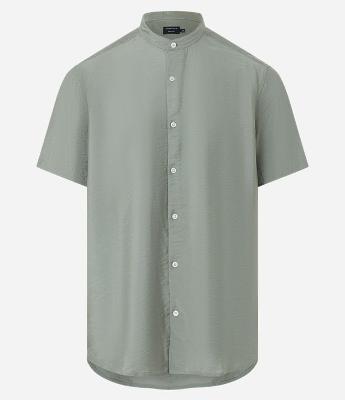 Camisa Slim em Airflow com Gola Padre e Textura
