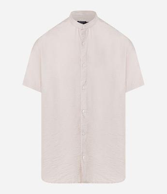 Camisa Slim em Airflow com Gola Padre e Textura