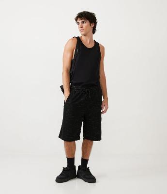 Bermuda em Moletom com Bolso com Zíper Fusionado