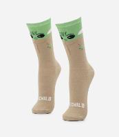 Meia Cano Alto em Algodão com Estampa do Baby Yoda - 1