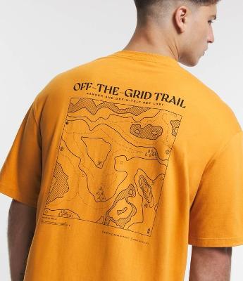 Camiseta Relaxed em Meia Malha com Estampa Frente e Costas Off The Grid