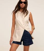 Bermuda Jeans com Barra Larga e Bolso Faca - 2