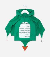 Camiseta Infantil com Estampa de Dragão e Capa com Capuz com Cristas - Tam 1 a 5 anos - 1