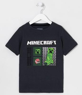 Camiseta Infantil Estampa Minecraft - Tam 5 a 14 Anos