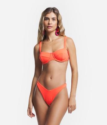 Biquíni Calcinha Asa Delta em Poliamida com Superfície Texturizada