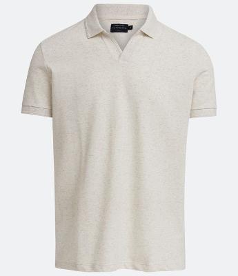 Camiseta Polo Comfort em Algodao Texturizado com Manga Curta