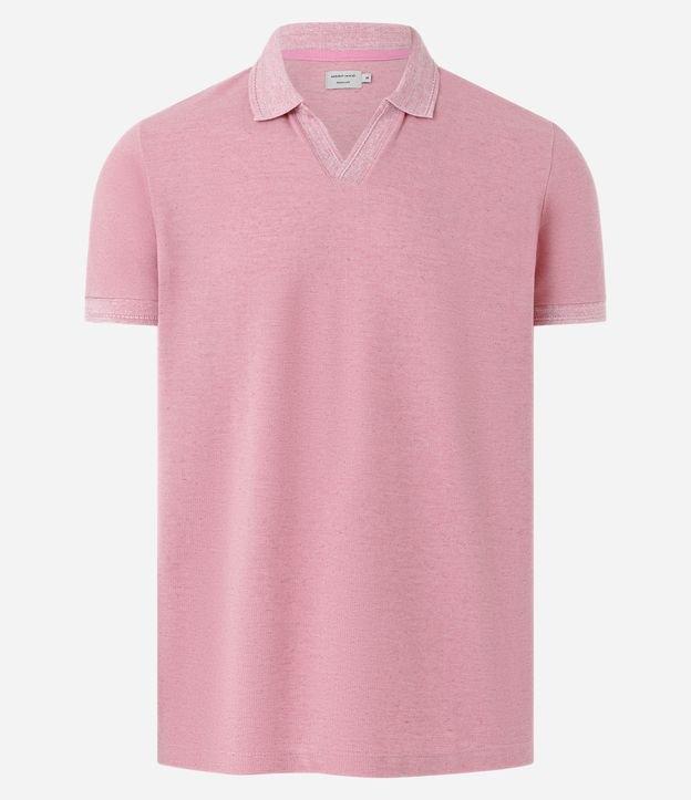 Camiseta Polo Comfort em Algodao Texturizado com Manga Curta - 1