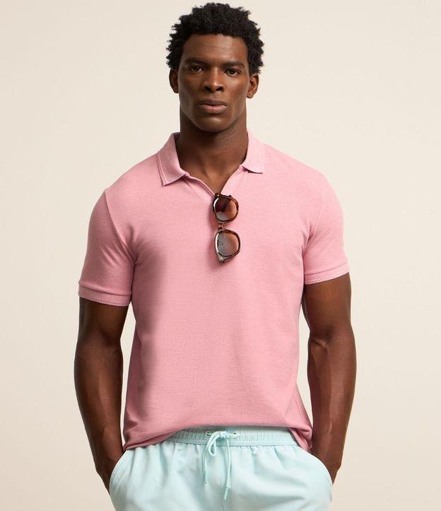 Camiseta Polo Comfort em Algodao Texturizado com Manga Curta - 3