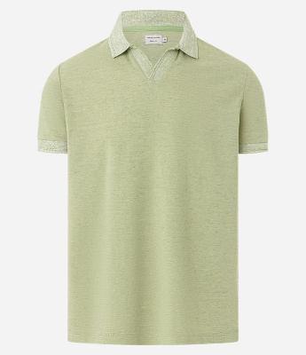 Camiseta Polo Comfort em Algodao Texturizado com Manga Curta