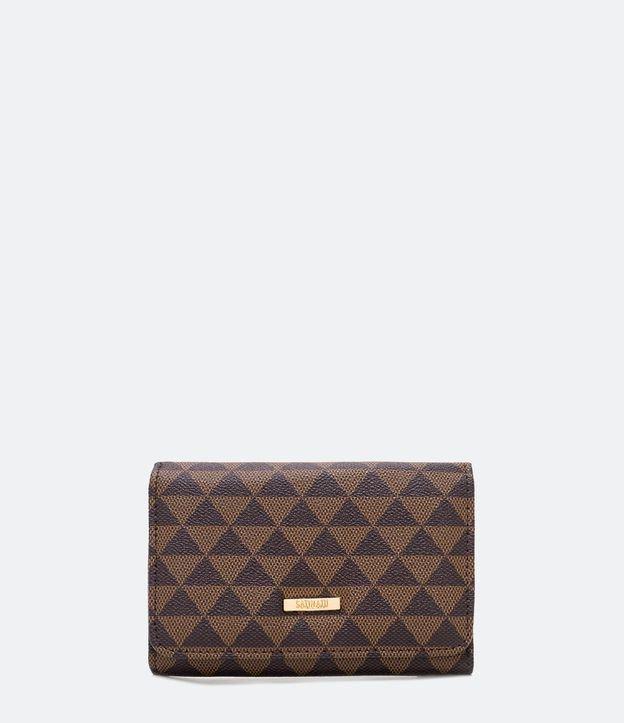 Carteira Envelope Média com Estampa de Triângulo - 1