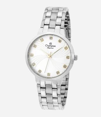 Kit Relógio Champion Analógico com Pulseira e Caixa em Aço CN24084I