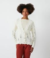 Cardigan em Tricô com Detalhes Texturizados e Vazados - 1