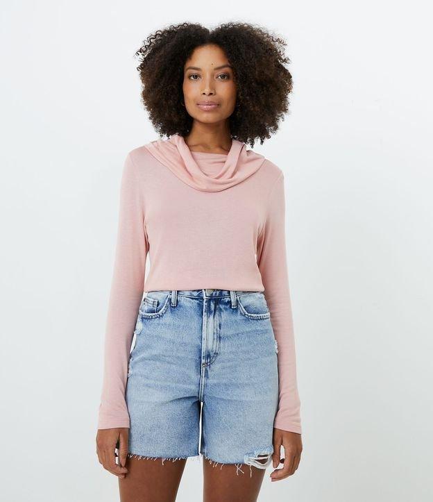 Blusa em Tricô com Gola Degagê e Manga Longa - 1
