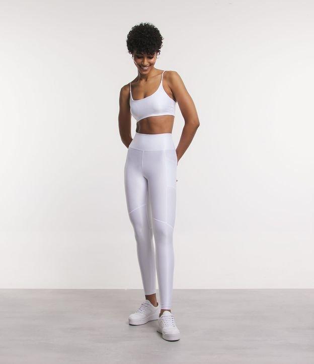 Calça Legging Esportiva com Textura Canelada e Recortes - 1