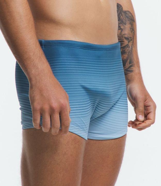 Sunga Boxer em Microfibra com Estampa de Listras Degradê - 1