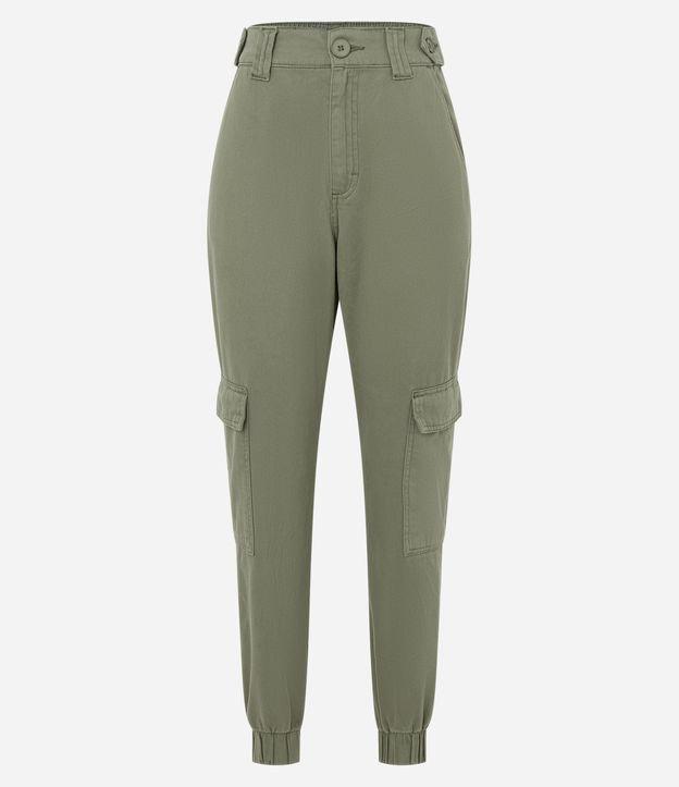 Calça Jogger Cintura Alta com Detalhe de Fivela e Bolsos Cargo - 2