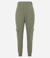 Calça Jogger Cintura Alta com Detalhe de Fivela e Bolsos Cargo - 2