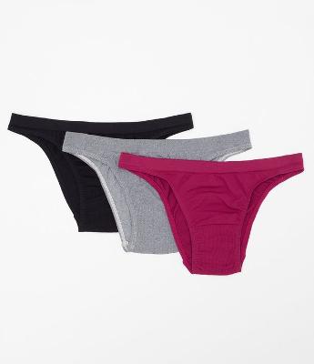 Kit 03 Calcinhas Tangas Básicas em Microfibra Trifil
