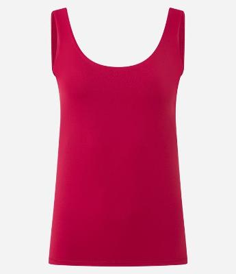 Blusa em Poliamida com Decote U e Alça Larga