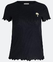 Blusa de Pijama em Ribana com Bordado de Flor - 2