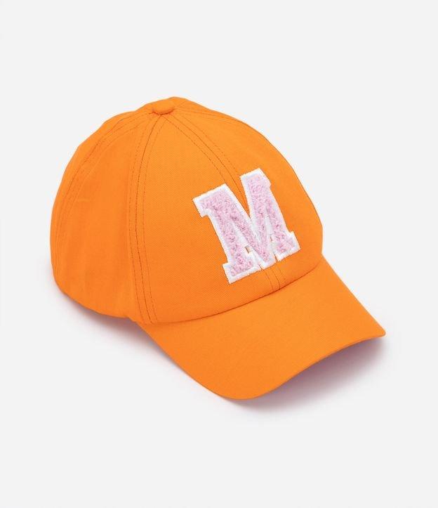 Boné Aba Curva Infantil com Bordado da Letra M Atoalhada - 1