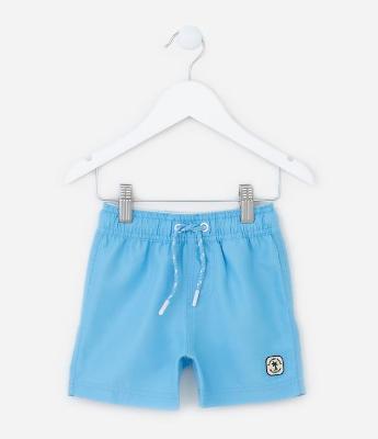 Bermuda de Banho Infantil com Etiqueta Emborrachada - Tam 1 a 5 anos