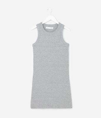 Vestido Infantil Canelado em Algodão - Tam 5 a 14 anos