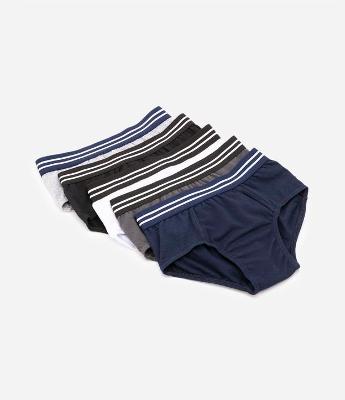 Kit 05 Cueca Brief Infantil em Algodão Premium com Elástico no Cós - Tam 4 ao 14 anos