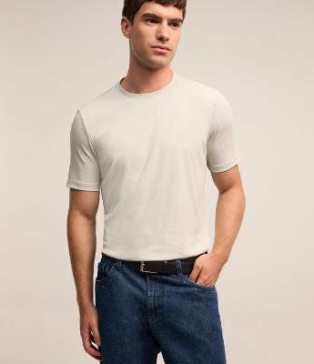 Camiseta Slim Performance com Textura Canelada