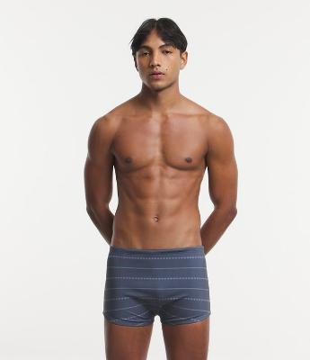 Sunga Boxer com Estampa de Listras Étnicas